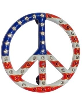 🇺🇸Vineyard Haven Peace sign patriotic brooch new